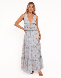 Petal & Pup - Isla Tiered Skirt Set - Blue Floral