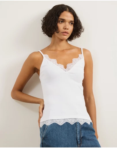 Atmos&Here - Sienna Jersey Lace Cami