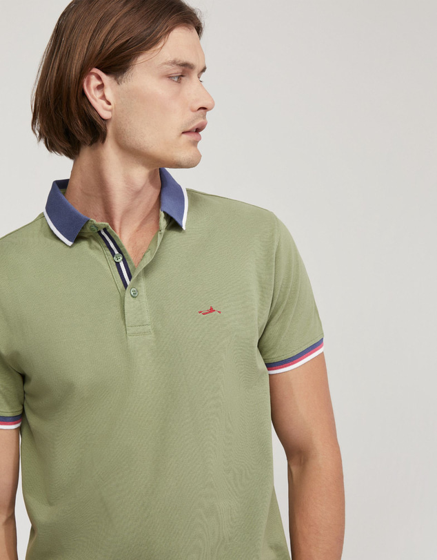 Oxford - Cam Contrast Collar Pique Polo