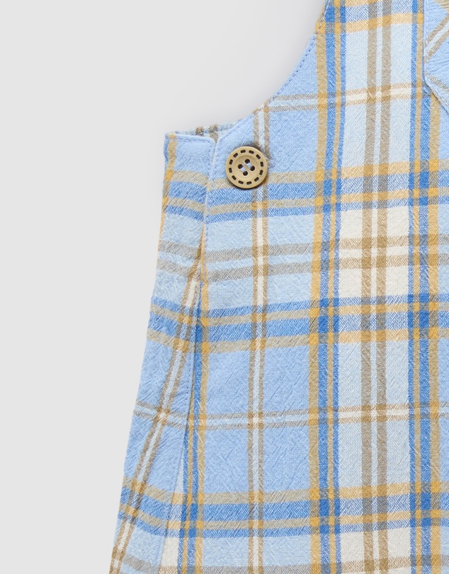 Purebaby - Check Overall -Kids-Babies