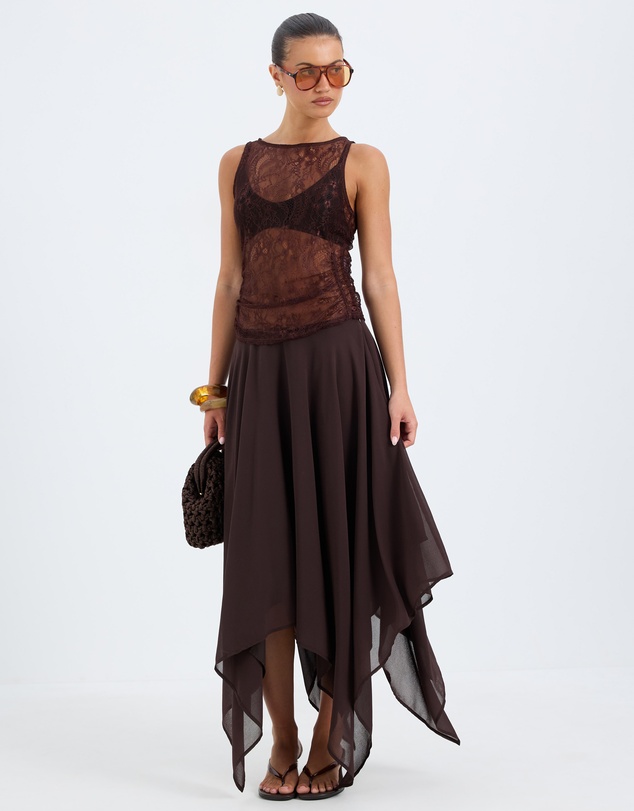 Calli - Aurora Asymmetrical Georgette Skirt