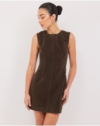 Calli - Maslow Faux Suede Mini Dress