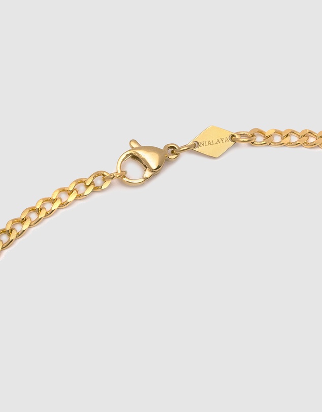 Nialaya Jewellery - Men's Gold Cuban Link Chain in 3mm