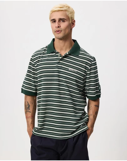 Manors - Goat Pique Polo Stripe