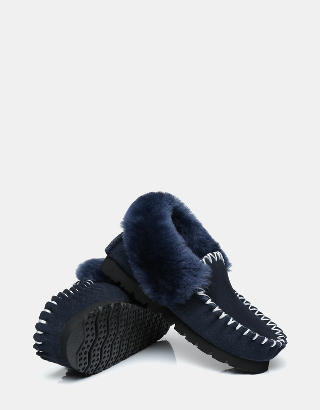 EVERAU - Australian Shepherd Ugg Popo Moccasins Cow Suede Upper Moccasins
