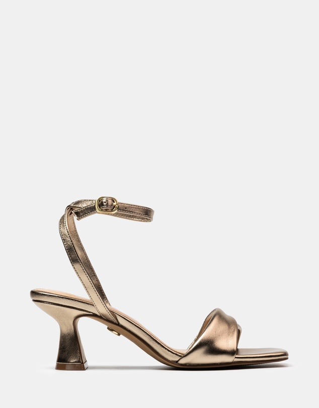 Wittner - Martina Metallic Leather Flared Heels