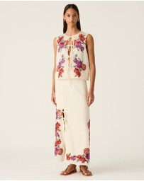 MOS The Label - Frida Embroidery Maxi Skirt