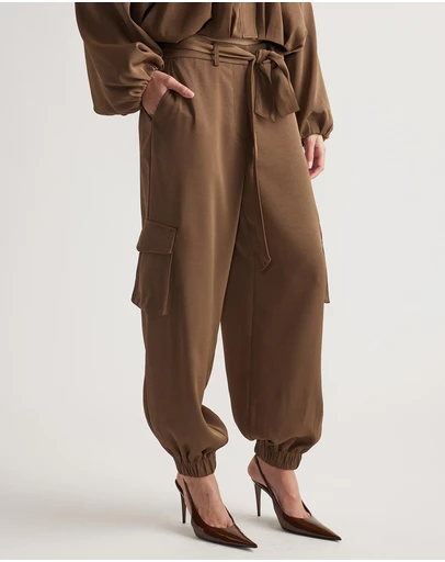 Decjuba - Stella Satin Cargo Pants