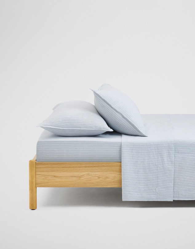 Country Road - Skye Linen Queen Flat Sheet