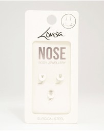 Lovisa - Surgical Steel Flower Nose Stud 3-Pack