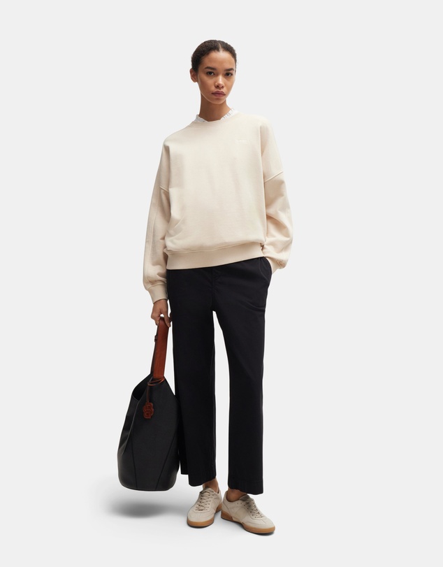 BOSS - Round-Neck Cotton Logo Sweatshirt