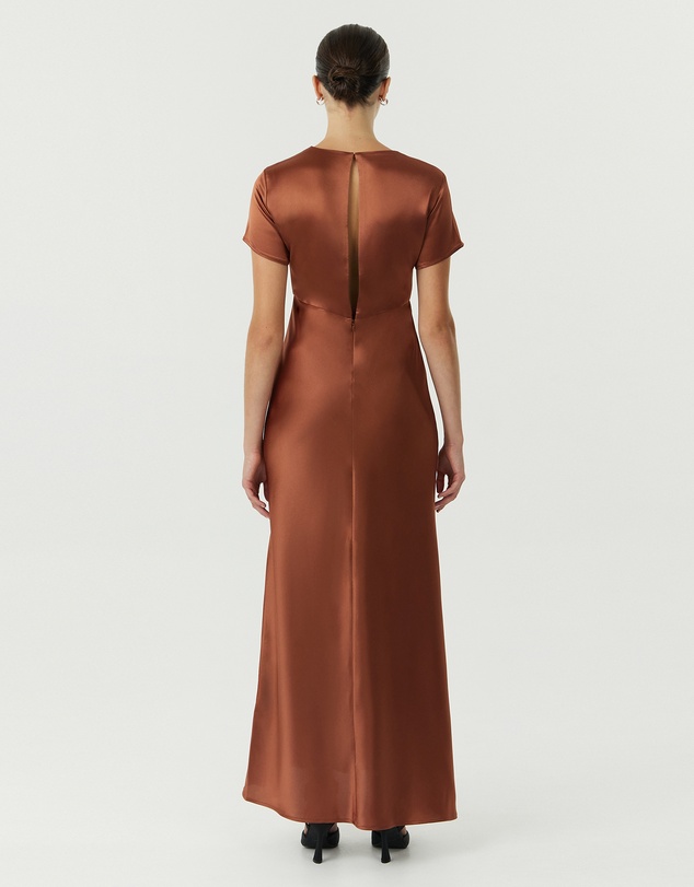 Third Form - Satin Bias Maxi Tee Dress