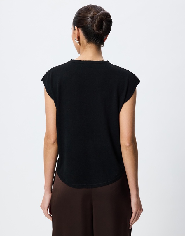Tussah - Celeste Crew Neck Loose Fit Grown On Sleeve Top