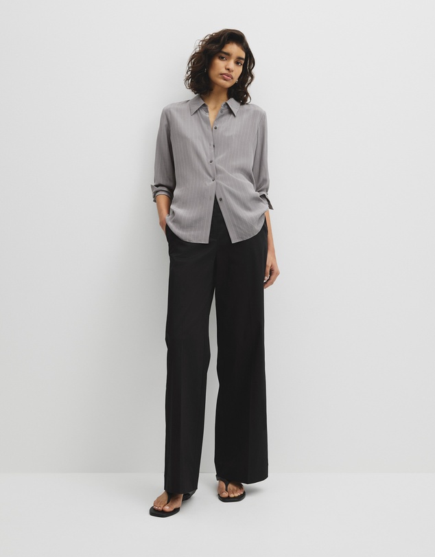 Country Road - Pinstripe Silk Shirt