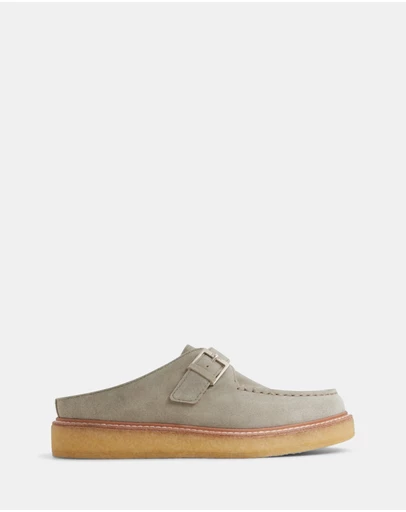 Sperry - Captains Oxford Mule Leather Suede Silver Sage- Women's