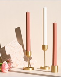 Black Blaze - Column Pillar Candle Duo