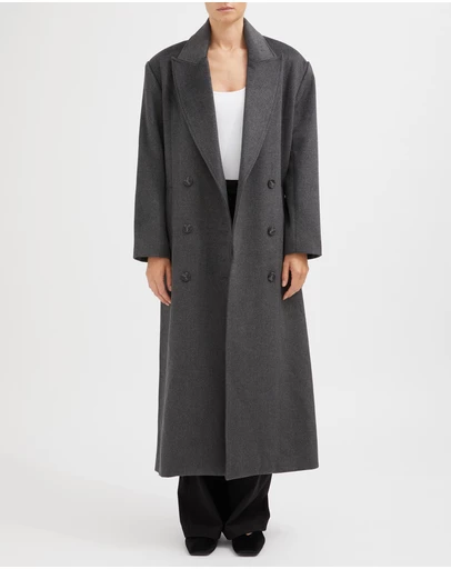 FRIEND of AUDREY - The Double Breasted Longline Wool Coat