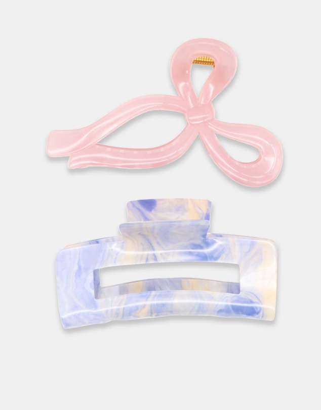 Morgan & Taylor - Delphie Hair Claw Set in Pink