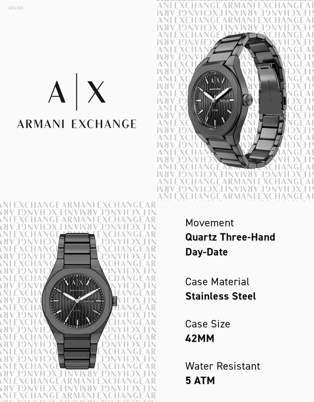 Armani Exchange - Gunmetal Analogue Watch