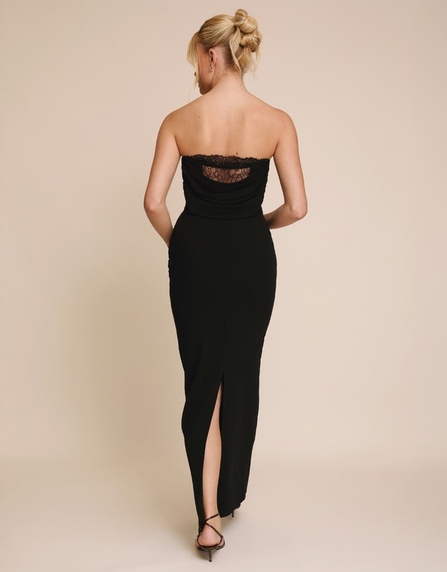 Six Stories - Lace Cup Boned Bandeau Midi Dress