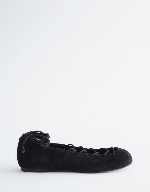 & Other Stories - Lace-Up Leather Ballerina