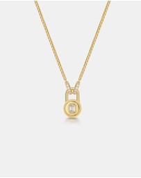 Ania Haie - Ania Haie Gold Linked Locket Dangle Necklace