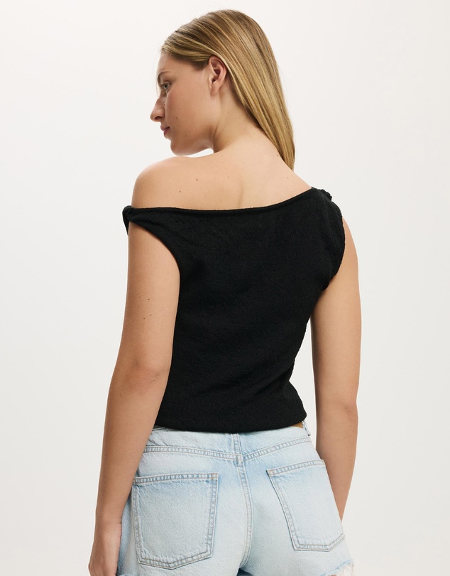 Cotton On - Textured Off The Shoulder Top