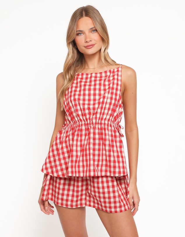Petal & Pup - Rory Top - Red Gingham