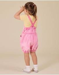 Goldie + Ace - Cindy Denim Bubble Overalls - Babies-Kids