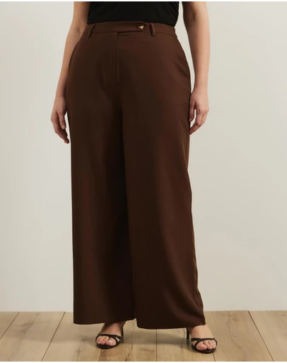 Atmos&Here Curvy - Agnes Pleated Tailored Pants
