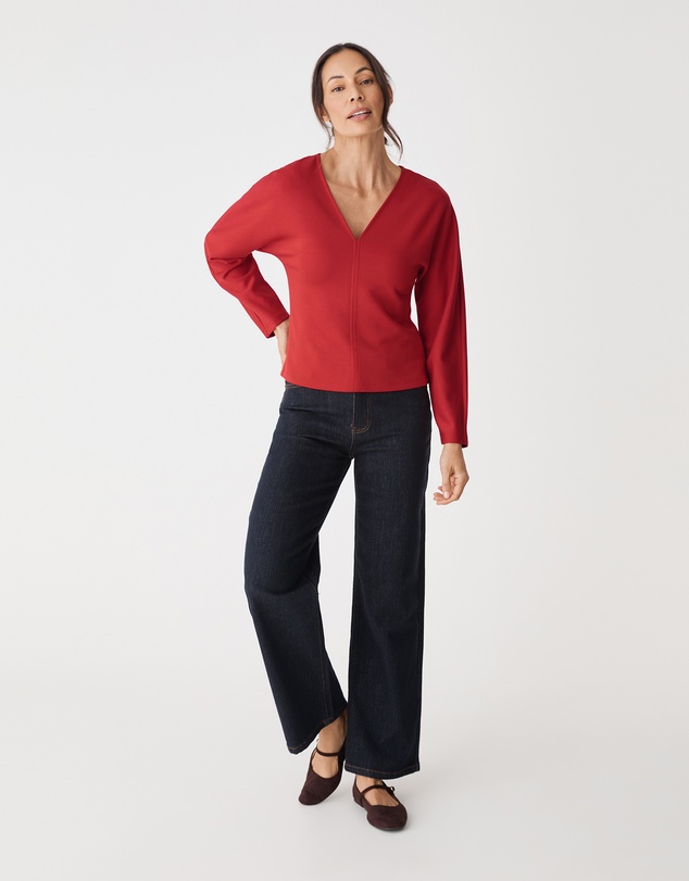 Forcast - Tate V-Neck Dolman Sleeve Top