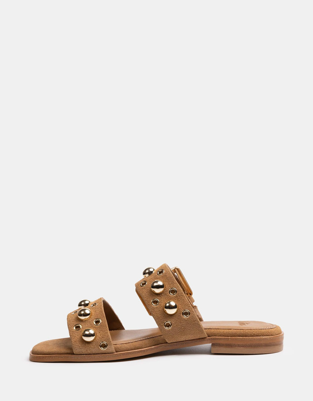 Wittner - Dixee Flat Sandal Dark Sand Suede