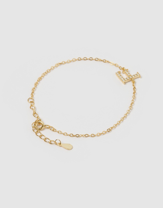 Izoa - Crystal Letter F Bracelet