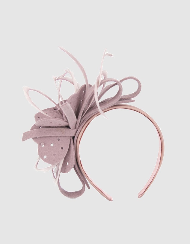 Max Alexander - Felt Dusty Pink Flower Fascinator