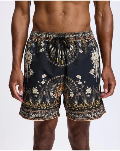 Camilla - Mid Length Boardshorts With Elastic Waist