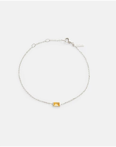 Kirstin Ash - Baguette Birthstone Bracelet November Citrine