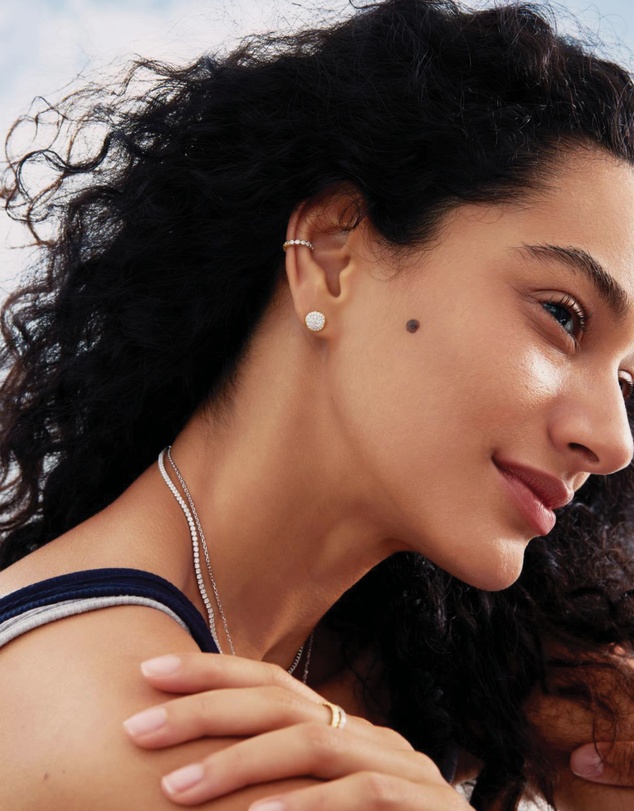 Ania Haie - Gold Pave Disc Stud Earrings