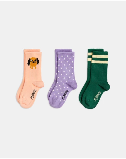 Mini Rodini - Doggie 3-Pack Socks - Babies-Teens