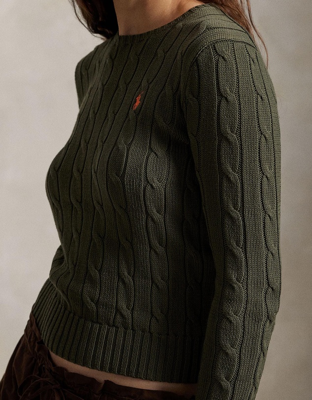 Polo Ralph Lauren - Cable-Knit Cotton Crewneck Sweater - The ICONIC Exclusive