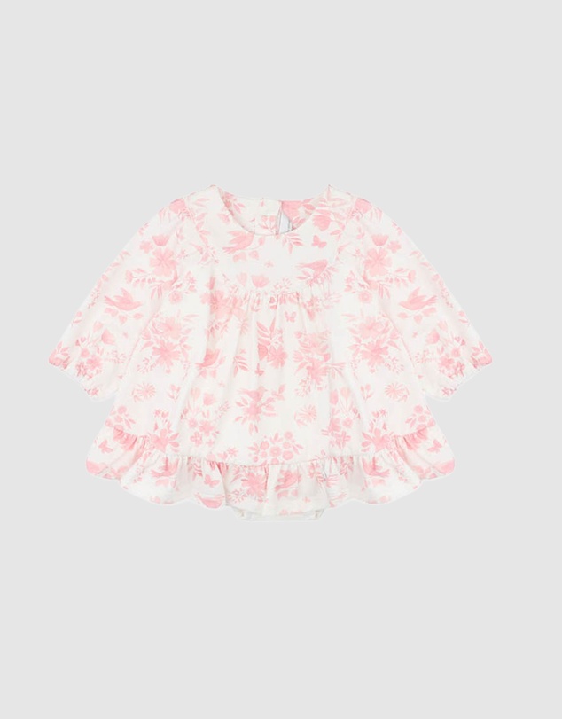Bebe by Minihaha - Fern Birds Organic Overlay Dress - Babies