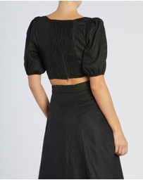 Amelius - Violetta Linen Crop Top