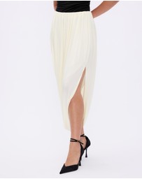 Revibe - Repaired Minima Esenciales Rue Jersey Asym Gathered Midi Skirt - AU 8