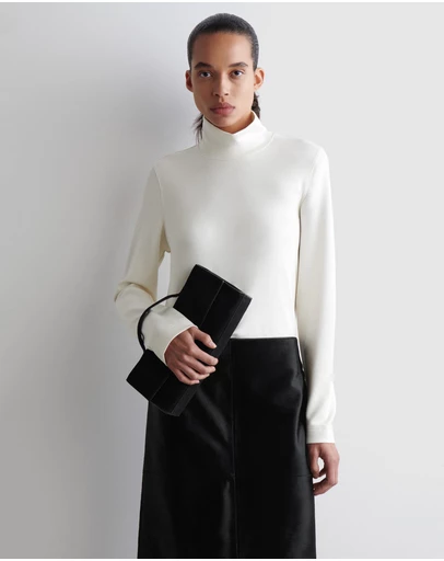 COS - High-Neck Jersey Top