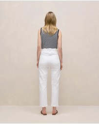 Trenery - High Rise Straight Leg Jean in White