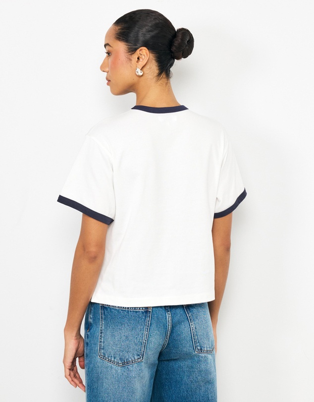 AERE - Ciara Contrast Boxy T-Shirt