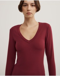 Witchery - V-neck Long Sleeve Top