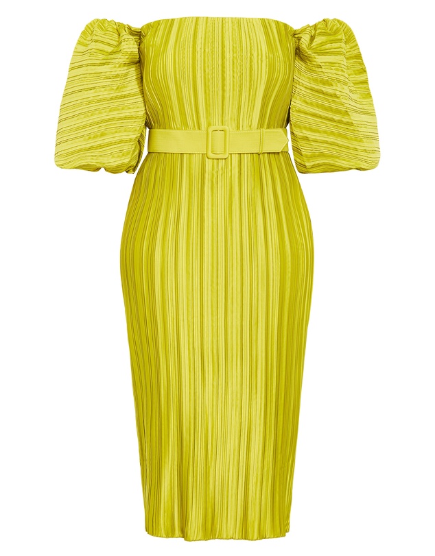City Chic - Krista Pleat Midi Dress