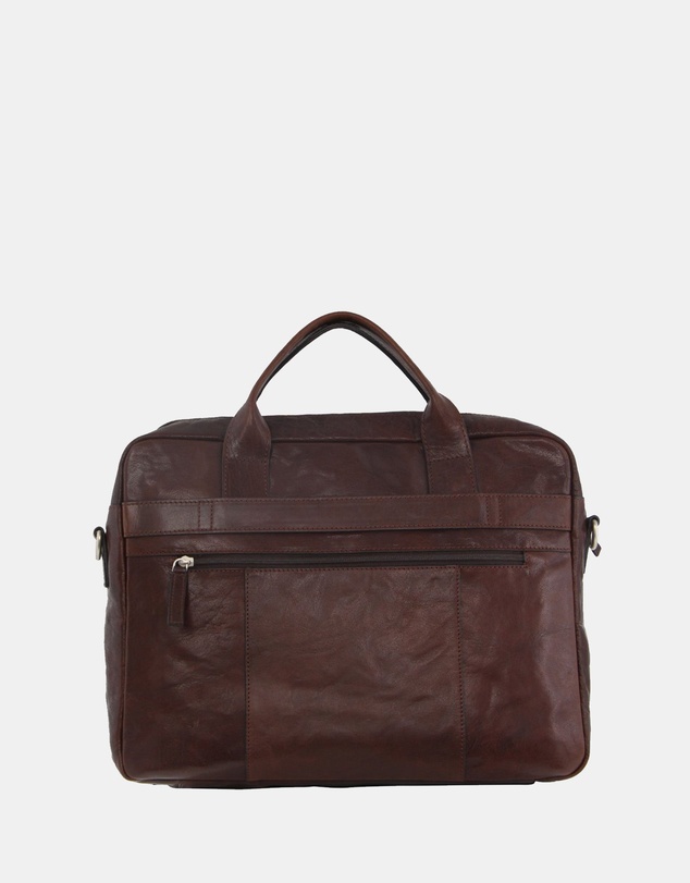 Pierre Cardin - Pierre Cardin Rustic Leather Computer/Business Bag