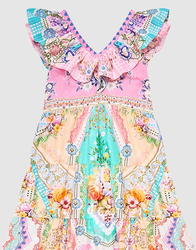 Camilla - Tiered Frill Maxi Dress - Kids-Teens