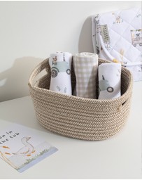 Living Textiles - 3 Pc Cotton Rope Storage Set - Natural